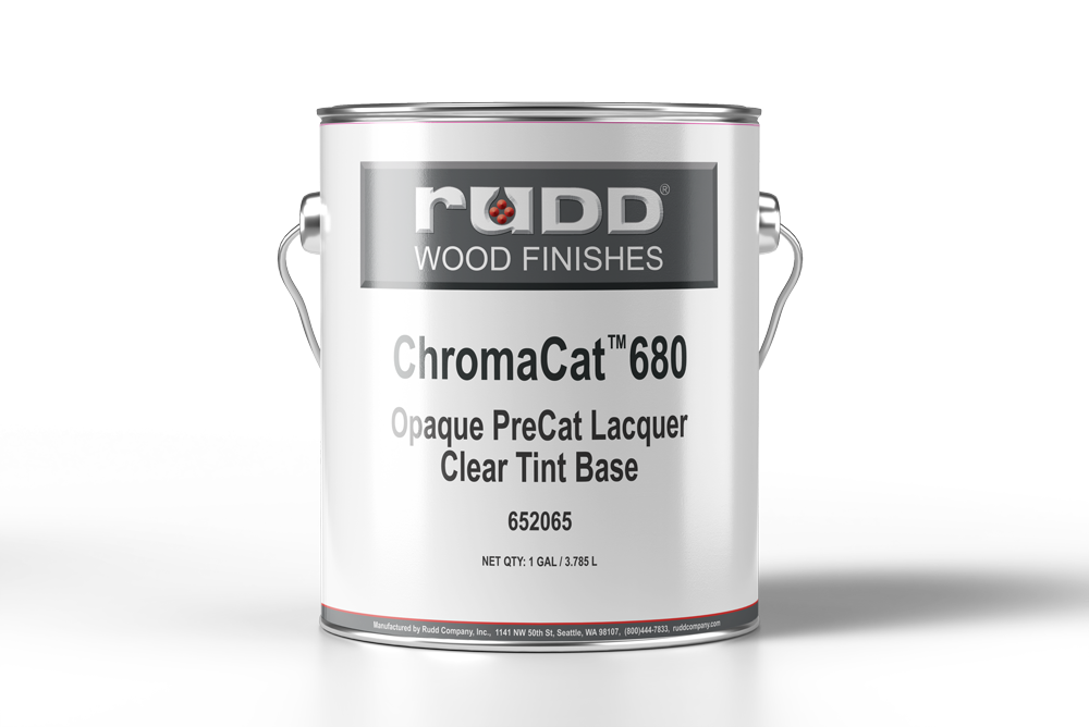 ChromaCat™ 680 Opaque PreCat Lacquer Clear Tint Base Rudd Wood Finishes